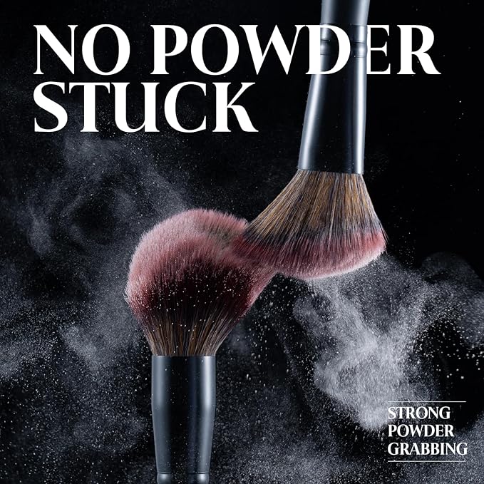 ZAMEL 26Pcs Premium Black Make up Brushes Set With Travel Bag,ULTRA SOFT Hair Makeup Brush pack Contains large powder Blending Make up Brush set Blush Face Brush Concealers contour Eyeshadow