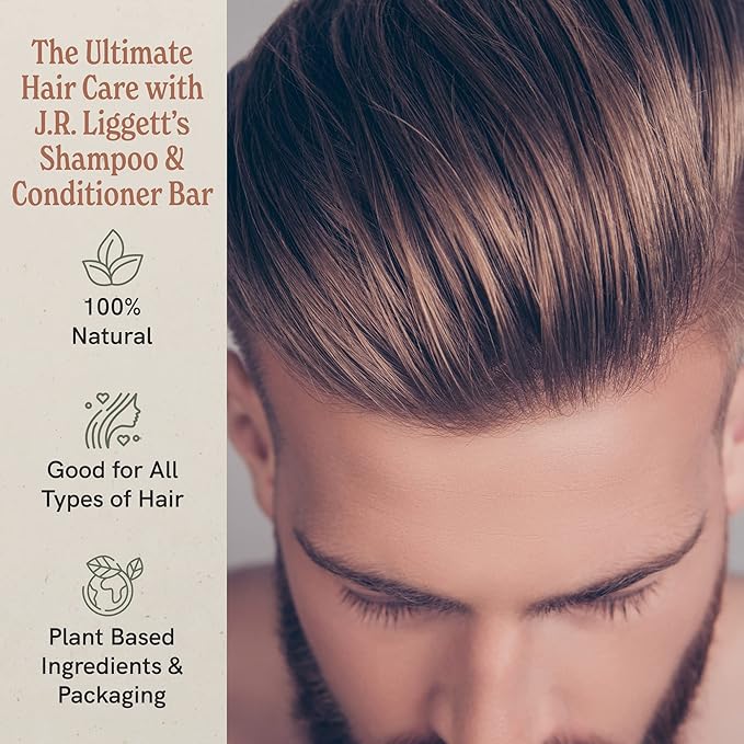 J.R.LIGGETT’S Original Formula, Moisturizing Formula and Coconut & Argan Oil Shampoo Bars - Plant-Based Nourishing Shampoo Bars for All Hair Types - Sulfate-Free for Healthy Hair - 3-Pack
