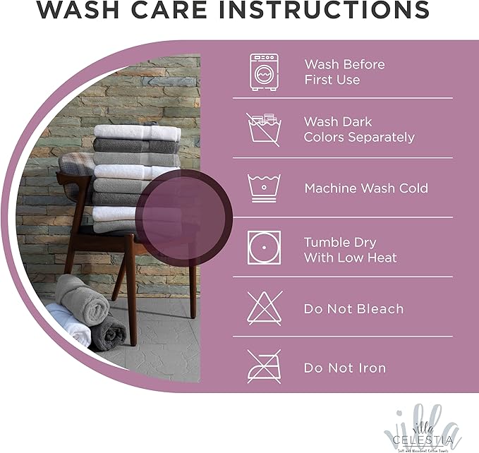 100% Cotton Bath Towel Set of 12-4 Bath Towels, 4 Hand Towels, 4 Wash Cloths, Sustainable, Soft, Highly Absorbent, Combed Cotton 12 Piece Set for Hotels, Spa, Bathroom, Dorm, Burgandy