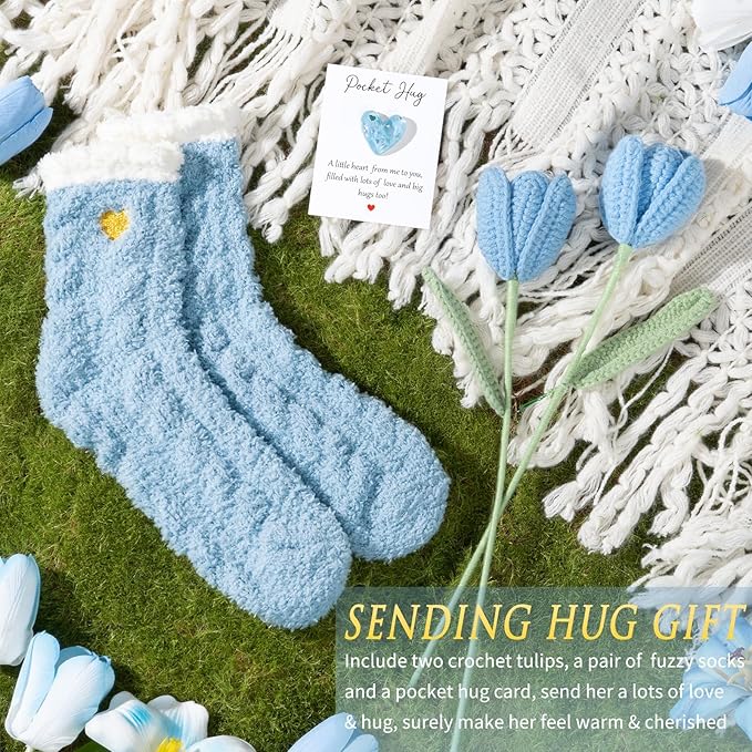 Birthday Gifts for Women Self Care Set Get Well Soon Gift Baskets, Relaxing Bluebell Spa Gift Basket Care Package for Women, Unique Xmas Gifts for Mom Her Girlfriend Sister Friend Wife Grandma