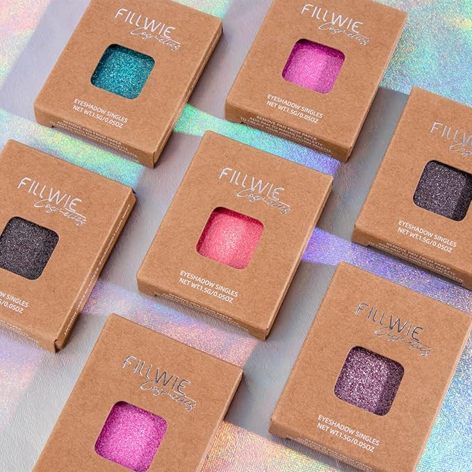 Chameleon Single Eyeshadow – Soft Gold-Pink, Pressed Powder,Square Pan, Fits Magnetic Palettes, High Pigment, Smudge-Proof, Smooth Blend, All-Day Wear (Sunpetal)