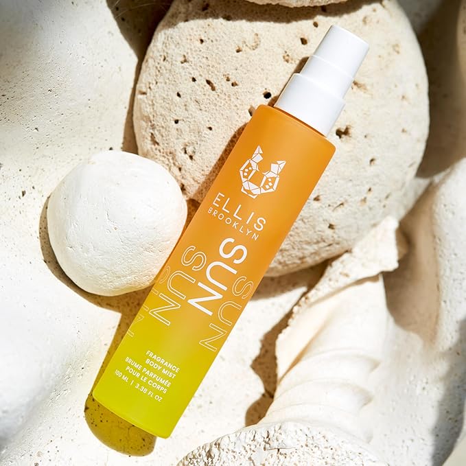 Ellis Brooklyn SUN Hair And Body Fragrance Mist - Rich Floral Perfume with Italian Mandarin, Orange Flower Water, & Cedarwood, Vegan Perfume Mist, Made In The USA, 100ml 3.38 Fl Oz