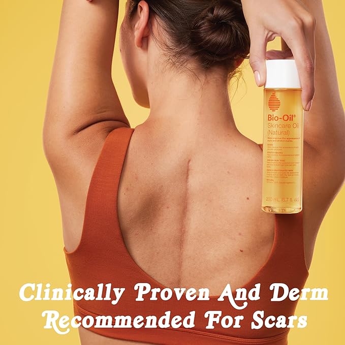 Bio-Oil Natural Skincare Oil Serum, Face and Body Moisturizer with Chamomile, Rosehip, and Lavender Oil, for Scars, Stretch Marks, Sensitive Skin, All Skin Types, 0.85 Oz, Pack of 3