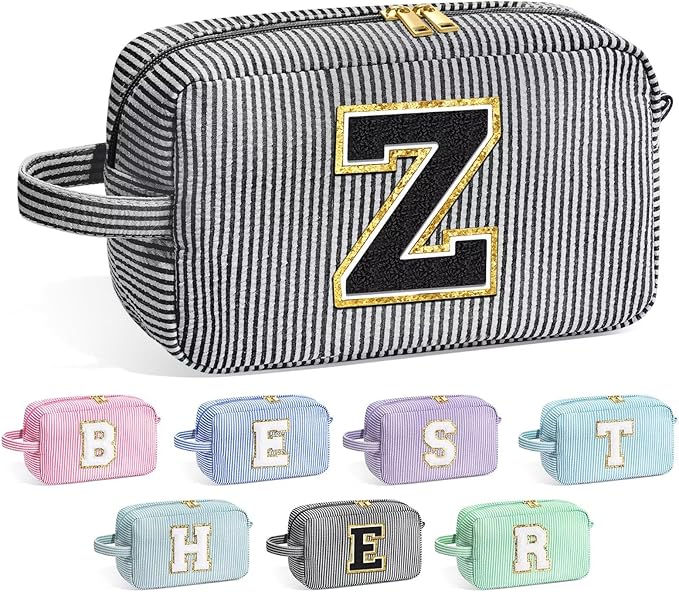 YOOLIFE Birthday Gifts for Mom, Mom Gifts from Daughter, Mother In Law Gifts, Mama Gift Idea, Personalized Gifts for Women, Initial Makeup Bag for Women Z