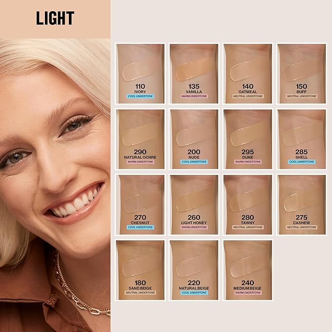 Revlon Liquid Foundation, ColorStay Face Makeup for Combination & Oily Skin, SPF 15, Medium-Full Coverage with Matte Finish, Light Honey (260), 1.0 oz