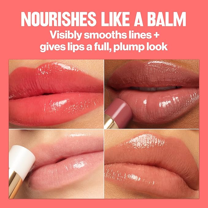 REVLON Super Lustrous Glass Shine Balm, Hydrating Tinted Lipstick, Sheer, Glossy Shiny Finish, 007 Glazed Mauve, 0.11 oz