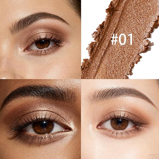 Matte Cream Eyeshadow Stick, Waterproof Eye Shadow Stick, Long-Lasting and Blendable High Pigmented Single Eyeliner Makeup for Women, 1 Caramel