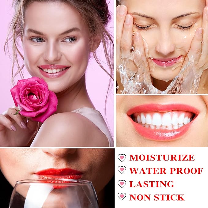 2 Pack Crystal Jelly Flower Lipstick,Magic Temperature Color Change Lip Gloss Lip Stick PH Clear Magic Lipstick Long Lasting Nutritious Moisturizing Lip Balm（Set A）