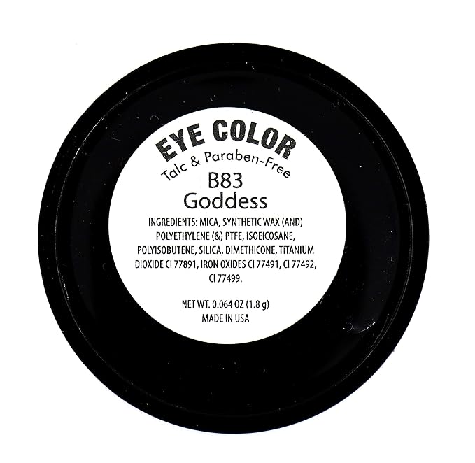 Goddess Glow Nude Gold Beige Glam Baked Shimmer Pressed Powder Single Vegan Eyeshadow; Talc, Paraben & Cruelty Free