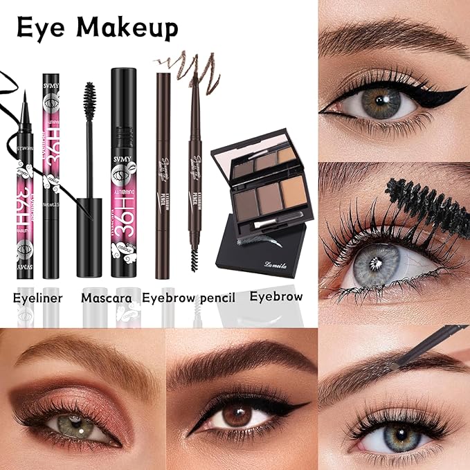 All in One Makeup Kit for Women Full Kit, 43PCS Professional Makeup Kit, Foundation Eyeshadow Lipstick Eyeliner, Complete Make Up Gift Set for Beginners and Professionals Alike