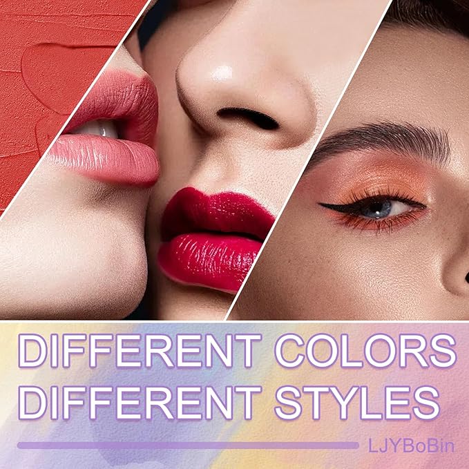 16PCS Mini Lipstick & Eyeshadow Stick Set, Multi Colored Ultra Matte Color Changing, Magic Glitter, Long Lasting Waterproof Capsule Pills