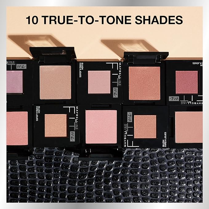 Maybelline Fit Me Blush, Lightweight, Smooth, Blendable, Long-lasting All-Day Face Enhancing Makeup Color, Nude, 1 Count