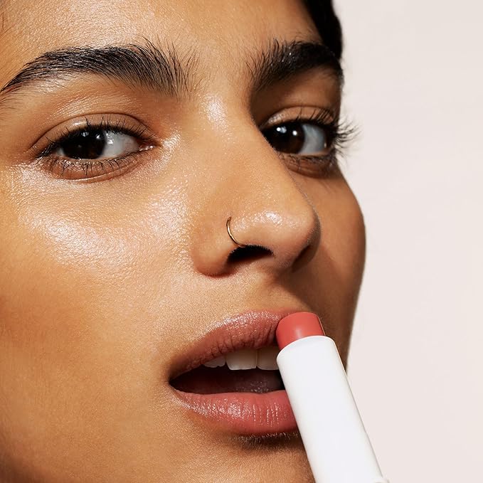 Melixir Vegan Lip Butter #05 Dewy Rose, Hydrating Tinted Lip Balm Stick, Bee-Free, Petrolatum-Free, Plant-Based With Shea Butter, Nourishing Care for Dry, Chapped Lips, Natural Finish