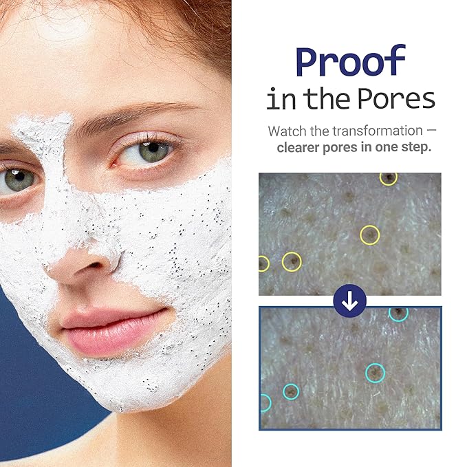 Musta Conte Mask - 1 Minute Pore Mask w/Charcoal Capsules, Finnish Birch Sap, Norwegian Cloudberry Extract & BHA - Whipped Clay Face Mask Skin Care to Refresh, Clarify & Smooth Skin (2.1 oz)