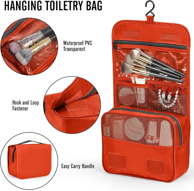 Veken 10 Set Packing Cubes for Travel Essential, Suitcase Organizer Bags in 4 Sizes, Carry-On Luggage Accessories with Large Laundry & Hanging Toiletry Bag, Must-Have for Airplane, Road Trip & Camping