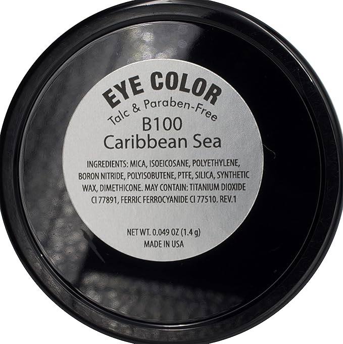 Caribbean Sea Shimmering Turquoise Teal Green Blue Ocean Pressed Powder Single Vegan Eyeshadow; Talc, Paraben & Cruelty Free