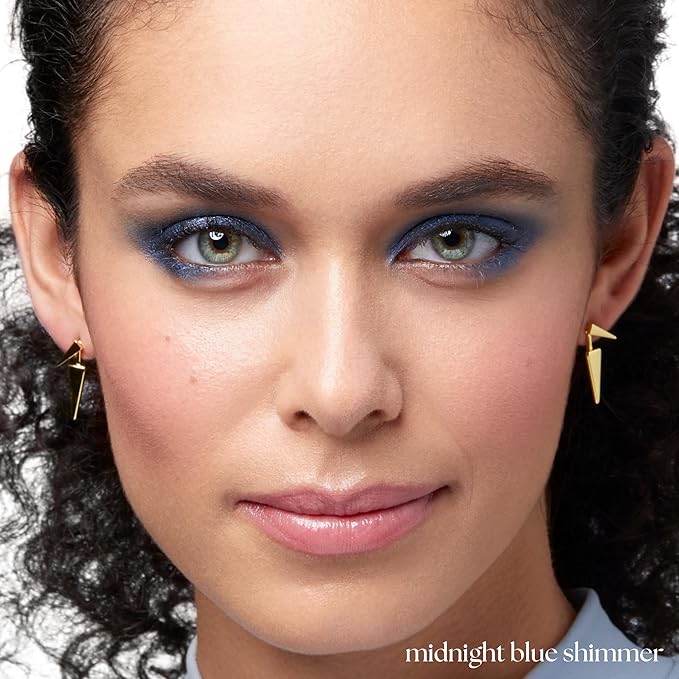 Julep Eyeshadow 101 Cream-to-Powder Waterproof Shadow Stick – Midnight Blue Shimmer – Long-Lasting, Crease-Proof, Dark Blue Shimmer Cream Eyeshadow with Built-in Smudger