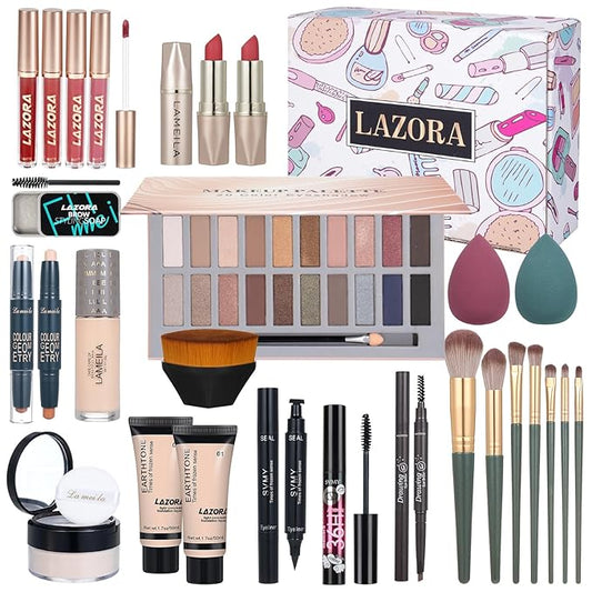 Makeup Kit for Teen Girls Makeup Sets for Girls 10-12 Essential Bundle Include 20 Color Eyeshadow Palette Makeup Kit for Teenagers
