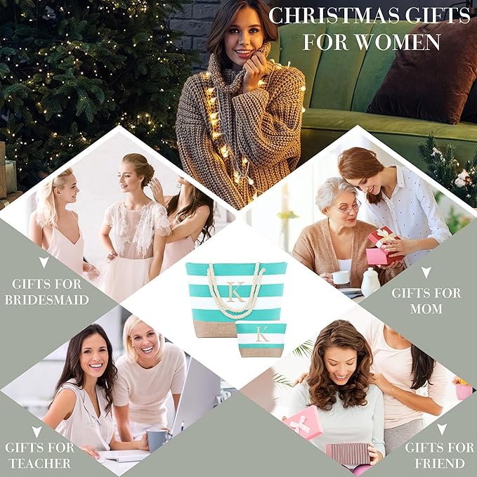 YOOLIFE Beach Bags for Women - Travel Canvas Beach Tote, Pool Waterproof Bag, Travel Essentials, Gifts for Women Birthday