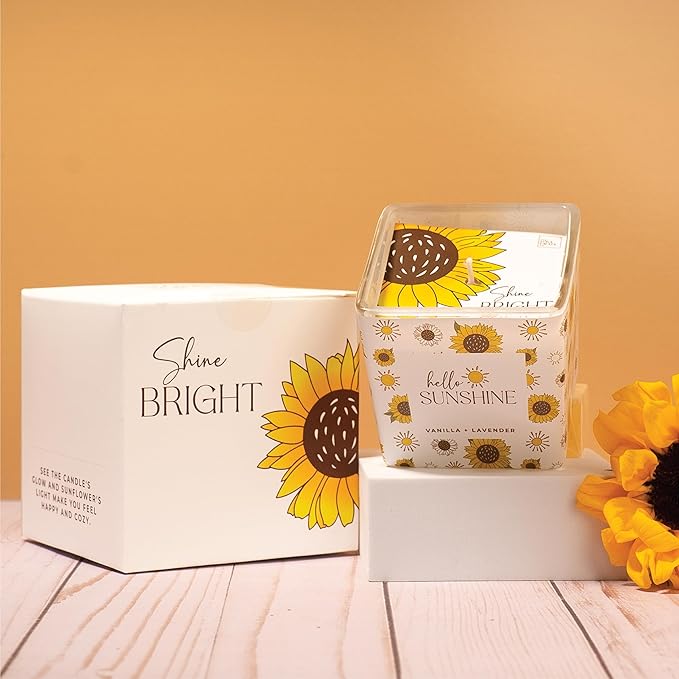 The Love Crate Co 10Pc Sunflower Gift, Spa Set | for Women, Get Well Soon Basket, You Are My Sunshine Care Package