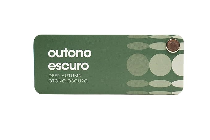 Multilingual Deep Autumn Palette Color Fan by Studio Immagine, Personalized Color Guide for Cost Saving, Smart Shopping, Outfit & Wardrobe Planning; Otono Oscuro/Outono Escuro