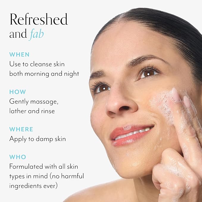 Bliss Fab Foaming 2-In-1 Cleanser and Exfoliator with Bamboo Buffers - 6.4 Fl Oz - Oil-Free Gel Face Wash - Makeup Remover - Vegan & Cruelty Free