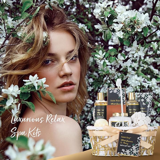 Spa Gift Basket Set for Women Men Bath and Body Gift Basket for Women Gifts Valentines Gifts Spa Gift Set for Birthday Gift Bath Spa Set Bath Kit Spa Kit Gift Set for Mothers Day Christmas