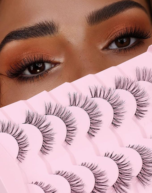 Onlyall Wispy Lashes Natural Flared False Eyelashes Fake Lashes T04