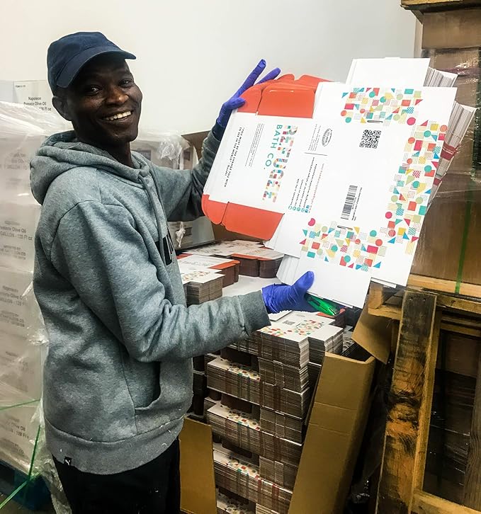 Variety Pack Bath Bombs Tea Tree and Eucalyptus Essential Oils Cocoa Butter Support Refugee Employment in USA (12 Pack)