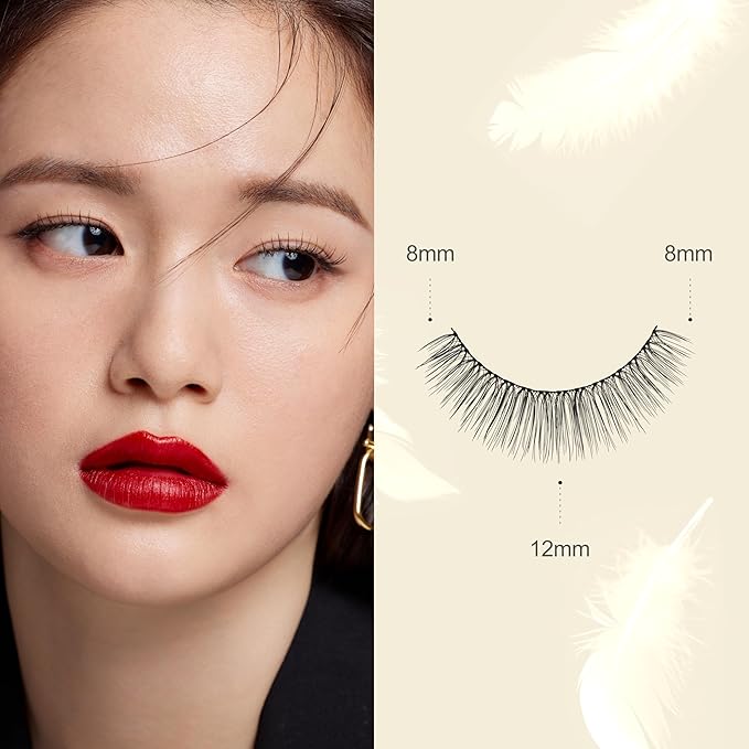 EYEME Eyelash NO.33 – 5 Set Pack, Natural Half Lashes for Bigger and More Defined Eyes, Lightweight False Eyelashes for Beginners, Flexible & Comfortable Fit, K-Beauty