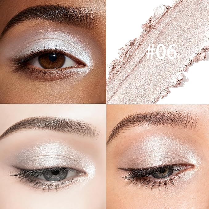 Matte Cream Eyeshadow Stick, Waterproof Eye Shadow Stick, Long-Lasting and Blendable High Pigmented Single Eyeliner Makeup for Women, 6 Oyster