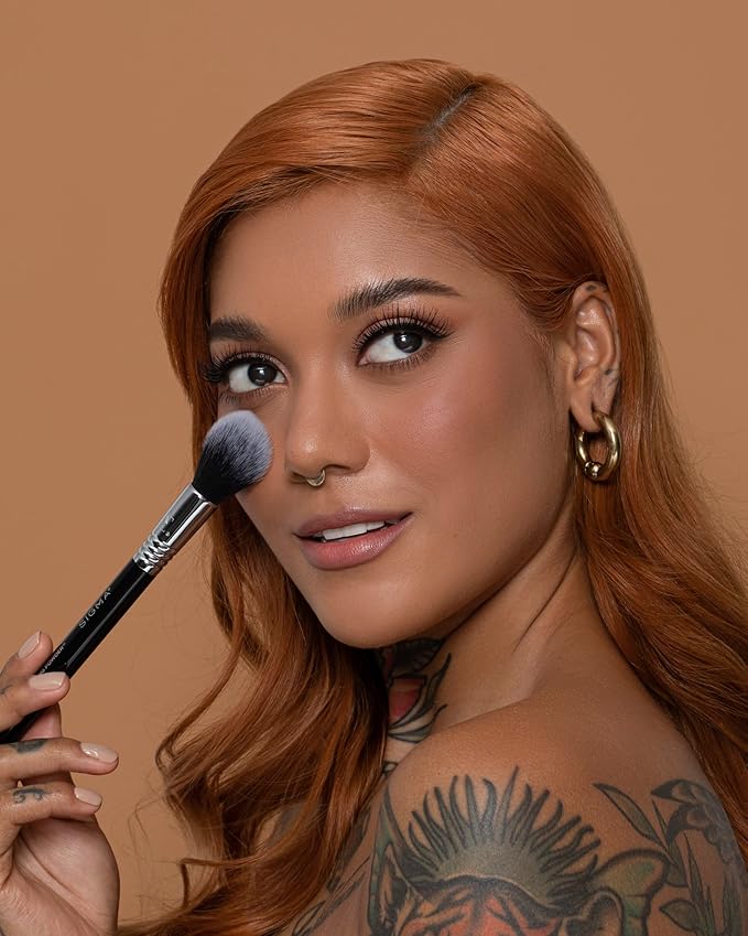 Sigma Beauty Soft Focus Setting Powder – Silky Smooth, Lightweight Loose Setting Powder for Setting Makeup, Blurring Powder Reduces the Look of Pores, Lines & Wrinkles (Honey, Medium Tan Matte)