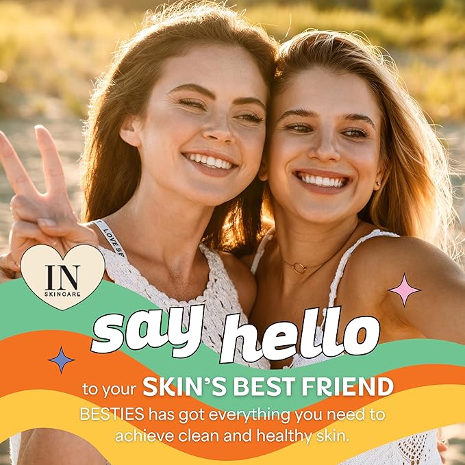 InstaNatural BESTIES Gentle Teen Face Serum | with Vitamin C, Hyaluronic Acid, Sea Buckthorn Oil for Uneven Tone, Hydration, Smoothness | Simple Skincare for Healthy Skin (for All Skin Types)