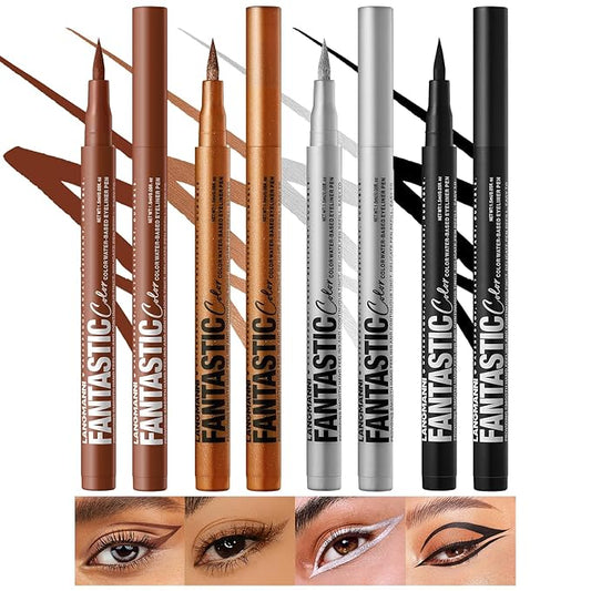 LANGMANNI 4 Colors Matte Liquid Eyeliner Set, Neon Colorful Pigmented With Long-lasting, Smudgeproof & Waterproof Eye Liner Makeup for Bold & Stunning Looks - Gift for Girls(9+10+11+12)