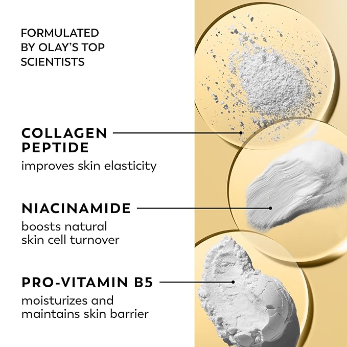 Olay Collagen Peptide Face Moisturizer, Firming Cream for Women, Fragrance-Free, Non-Greasy - Hydrating, Anti-Aging, Anti-Wrinkle, Smooth Fine Lines, Plumping Skin Care - Niacinamide, 1.7 Oz