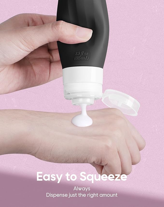 Morfone 16 Pack Travel Bottles Set for Toiletries, TSA Approved Travel Containers Leak Proof Silicone Squeezable Travel Accessories 2oz 3oz for Shampoo Conditioner Lotion Body Wash (BPA Free)