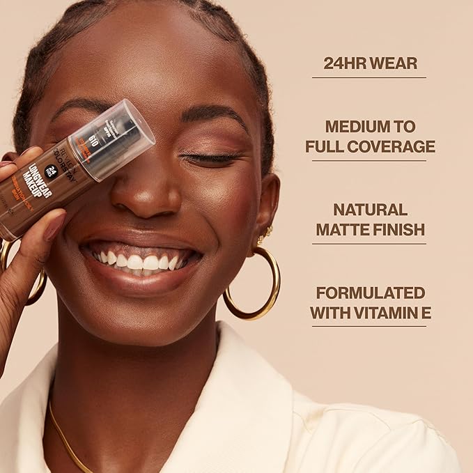 Revlon Liquid Foundation, ColorStay Face Makeup for Combination & Oily Skin, SPF 15, Medium-Full Coverage with Matte Finish, Cappuccino (410), 1.0 Oz