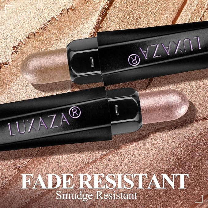 6PCS Eyeshadow Stick Makeup Sets, Waterproof Champagne Shadow Stick,Metallic And Matte Shimmer Eye Shadow Pencil,Pink Eye Brightener Stick Pencil Crayon, B06-Pink Ocean