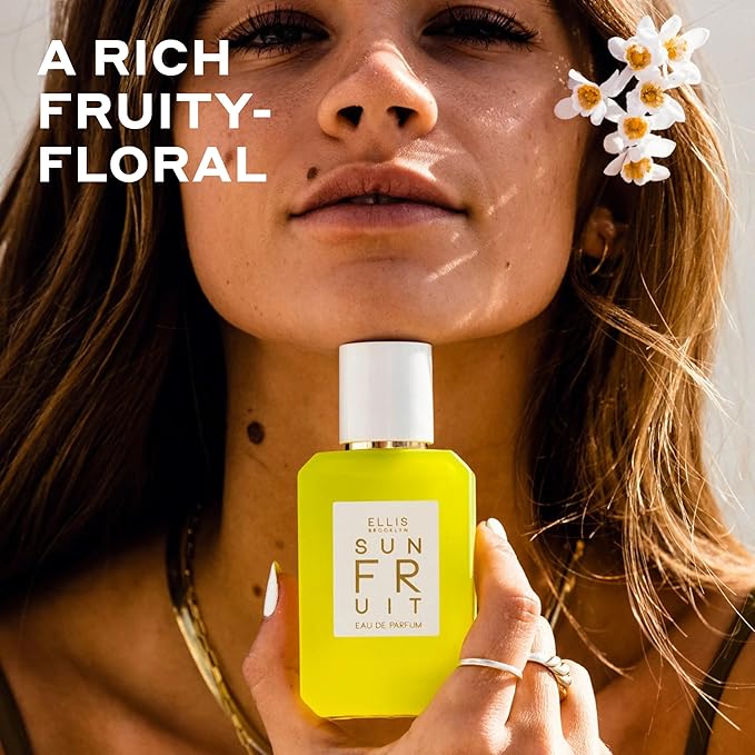 Ellis Brooklyn Sun Fruit Eau de Parfum, Fruity Floral Perfume for Women with notes of Fig, Jasmine & Vanilla, Vegan, Eco-Conscious, Cruelty-Free Paraben-Free, Made in the USA, 50ml / 1.7oz