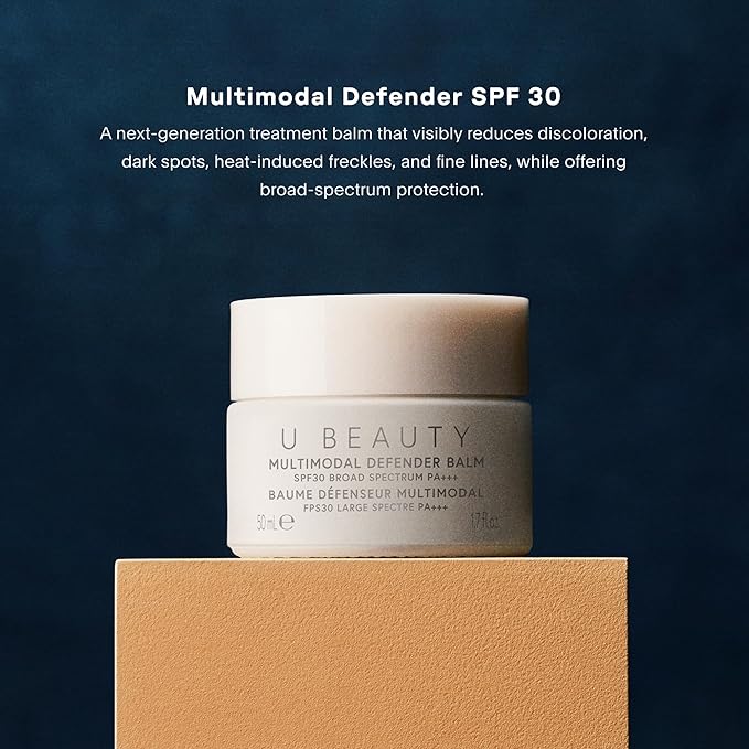 U Beauty Multimodal Defender SPF 30 Mineral Zinc Oxide Facial Sunscreen - Broad Spectrum UVA/UVB Protection with Vitamin C + E to Reduce & Prevent Dark Spots & Sun Damage - 1.7 fl oz