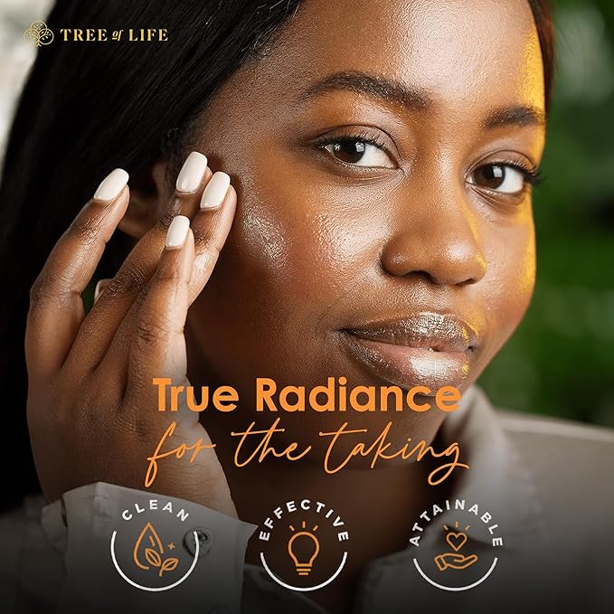 Tree of Life Beauty Vitamin C Skin Care Set, Skin Brightening Face Oil for Dark and Age Spot, Facial Serums for Dry and Sensitive Skin with Hyaluronic Acid & Vitamin E Soft Skin, 1 Fl Oz (Pack of 2)