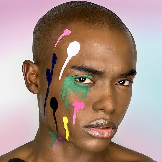 STENCIL1FX Graffiti Drips Tear Drop Blood Motif Eye Makeup Stencil for Costumes, Dress Up, Halloween, Cosplay, Arts, Face Painting