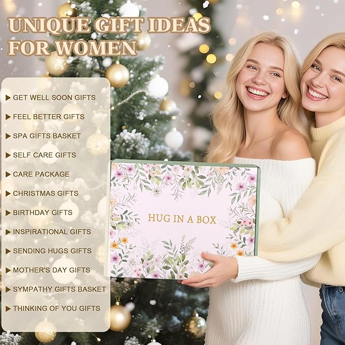 Get Well Soon Gift Baskets for Women, Self Care Gifts for Women Birthday, Spa Thinking of You Care Package Sending Sunshine Sunflower Gifts, After Surgery Sympathy Christmas Gift Ideas for Mom Friend