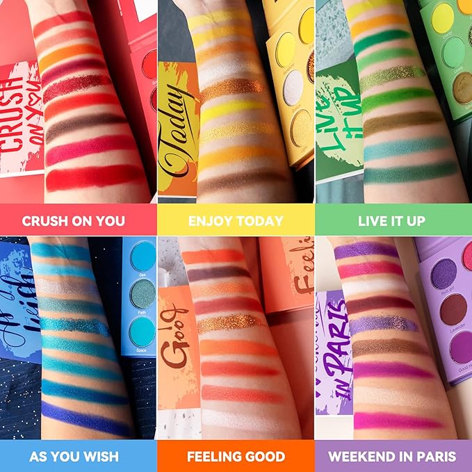 Red Eyeshadow Palette Matte Eye Shadow for Women Long Lasting High Pigmented 9 Shade Glitter Shimmer Matte Red Eye Shadows -9Red