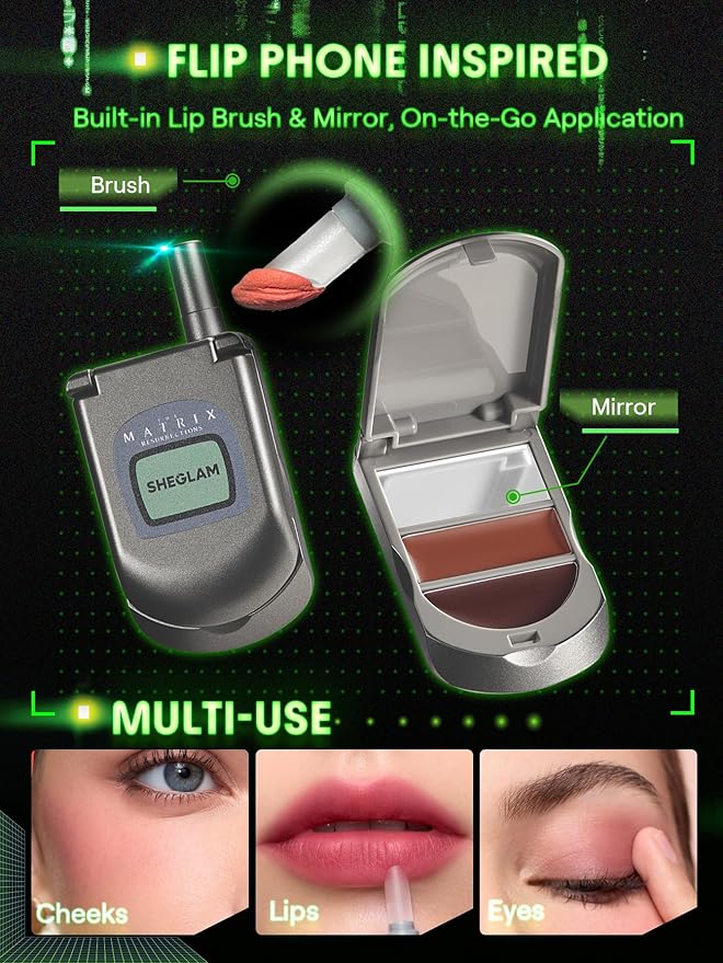 SHEGLAM The Matrix Collection Set All in One Makeup Kit Includes Eyeshadow PaletteLip Balm Highlighter Lip Gloss Blush Make Up Gift Set for Women