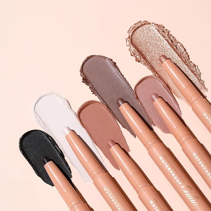 Oulac Champagne Eyeshadow Pencil – Long-Lasting Creamy Blendable Texture, Vegan & Cruelty-Free Eye Makeup, 1.25g, WS01Champagne Tower