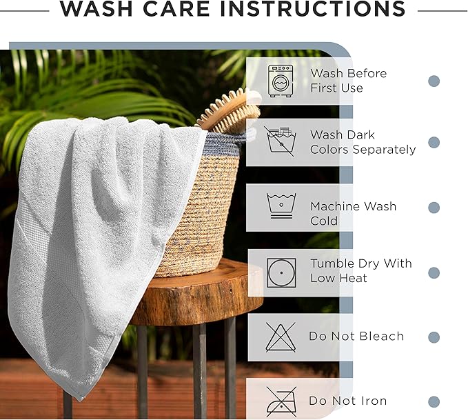 600 GSM 100% Cotton Bath Towels, White, Set of 2, Highly Absorbent, Plush, Soft, Quick Dry, 2 Pieces Combed Cotton Luxury Towels for Hotels, Spa, Salon, Bathroom, Dorm, Pack of 2