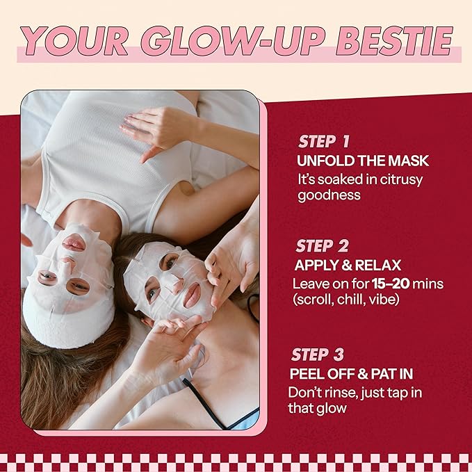 Collagen Face Mask – Dermatologist Tested, Anti-Aging, Korean Skin Care, Firms Hydrates Strengthens Barrier – Clean Beauty Vegan Sheet Mask for Dry Sensitive Skin – 5 Sheets