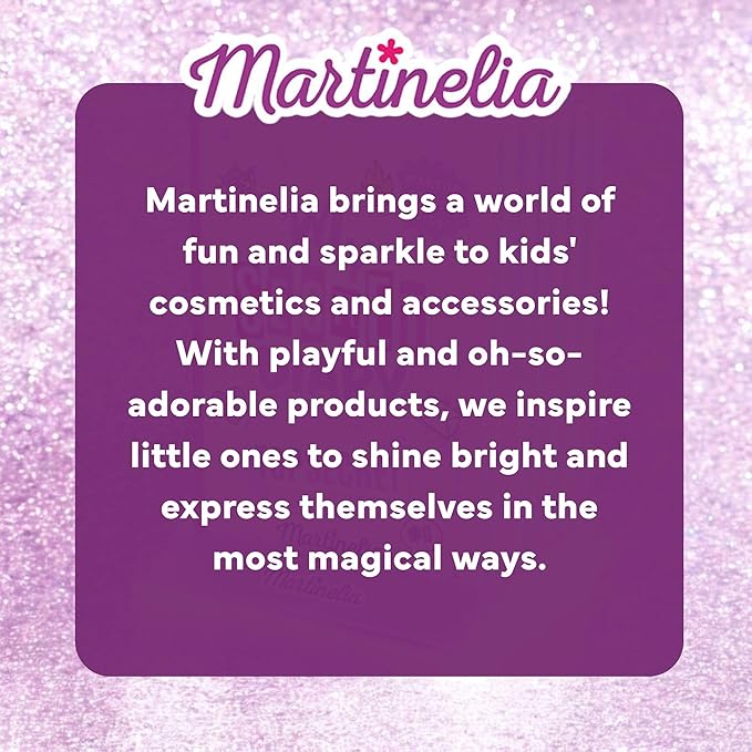 Martinelia Super Girl My Secret Diary Kids Makeup Set- Vanity Kit with Brushes, Eyeshadow, Blush & Lip Gloss- Non Toxic Play Make Up for Girls 5-12