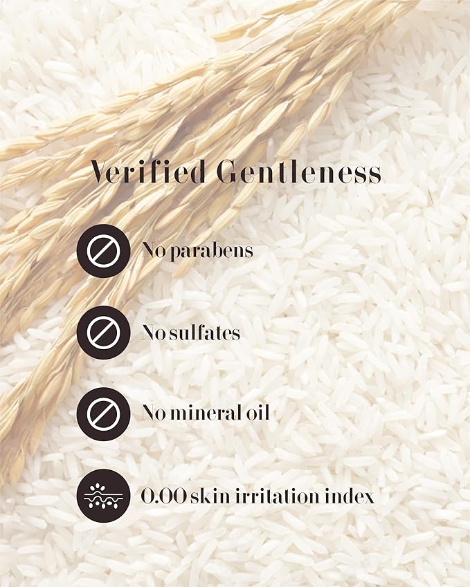 Rice Bran Cleansing Oil (6.8fl oz) - Korean Waterproof Makeup Remover, Deep Cleanser for Oily Skin. Gentle Formula, Residue-Free for Sensitive Skin